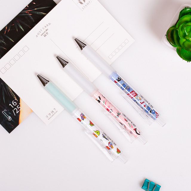 噗噗星人 PUPU ALIENS H5212联名按动中性笔 黑 0.5mm 