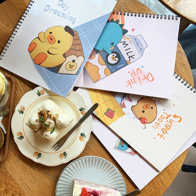 噗噗星人 PUPU ALIENS 康奈尔线圈笔记本-美食系列