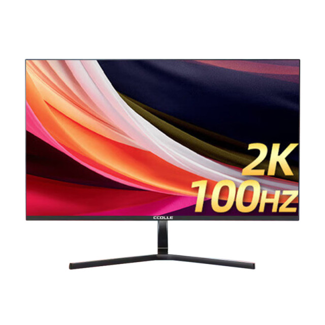 酷乐G240K-1 24寸2K 100Hz平面无边框娱乐办公高清显示器 V型底座 支持HDMI+VGA接口