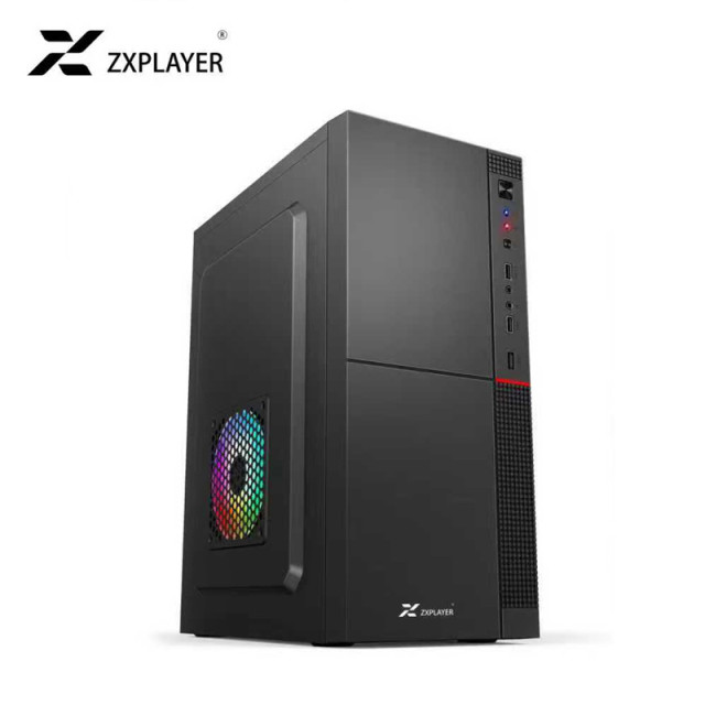 卓兴玩家 V6（黑色）铁侧 台式电脑游戏主机机箱