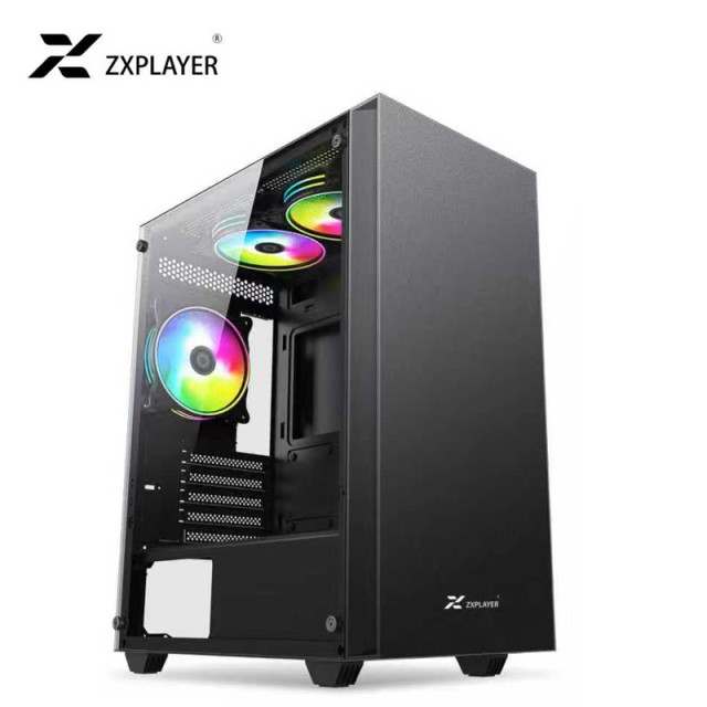 卓兴玩家ZXPLAYER 玩家雷神R-1 黑色 玻璃侧透版 游戏电竞机箱