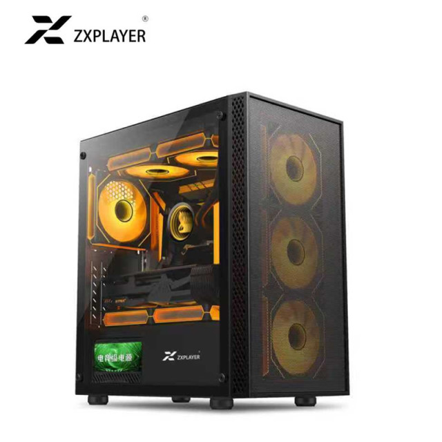 卓兴玩家ZXPLAYER 玩家雷神R-1 黑色 玻璃侧透版 游戏电竞机箱
