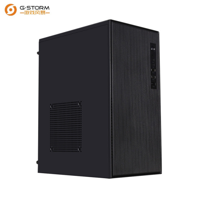 游戏风暴 M5（黑色）铁侧 台式电脑游戏主机箱