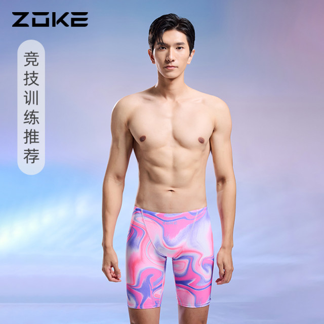 【新品】ZOKE洲克官方男士竞技训练五分泳裤-极光系列-126536896