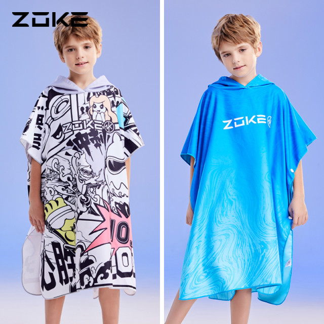 【清仓特价】ZOKE洲克官方青少年游泳浴袍