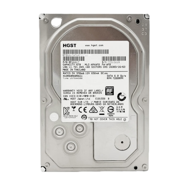 日立HGST 6000G 企业盘 7200转机械硬盘