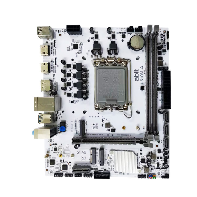 升技 H610M-A雪山白主板 DP+HDMI*2+M.2*2