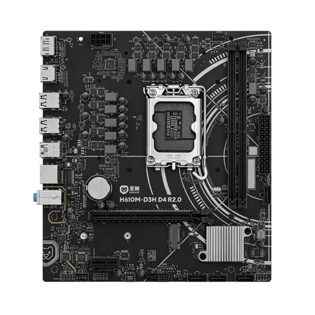 圣旗H610M-D3H D4 R2.0主板 支持DDR4内存 酷睿12代、13代、14代处理器