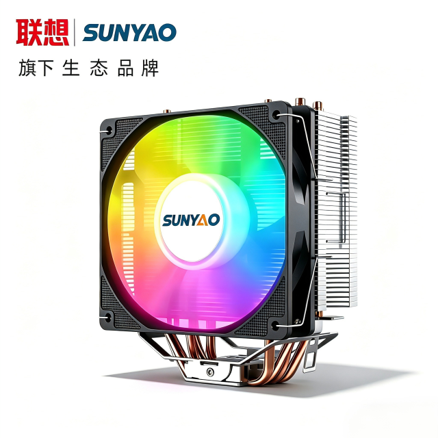 联想想耀 SC-04C 彩灯 黑 四铜管单塔散热器 双平台